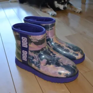 UGG SAMPLE Clear Marble Waterproof Winter Boots Size 7