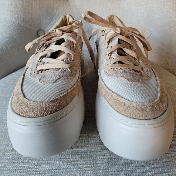 UGG Shoes Marin Tan Nubuck Suede Lace Up Platform Sneakers Size 9.5 …NEW