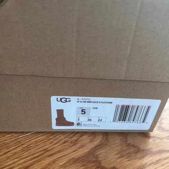 UGG Tan Winter Boots with Suede Finish and Chunky Sole
