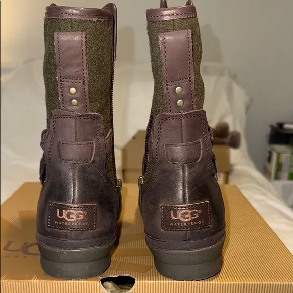 UGG Winter Boots Brown and Green for Rainy Days