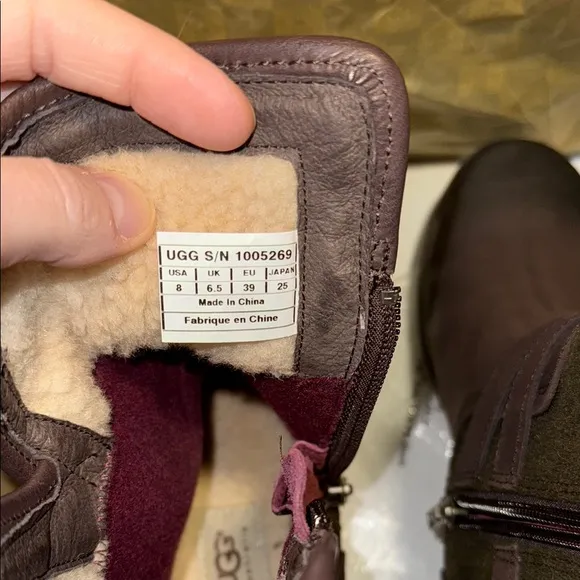 UGG Winter Boots Brown and Green for Rainy Days
