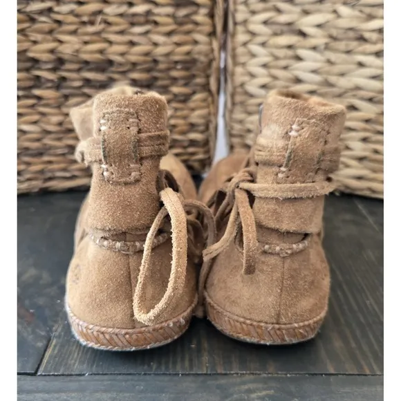 Ugg  Womens 1019129 sz 7 Brown Suede Zip Up Ankle Boots #14