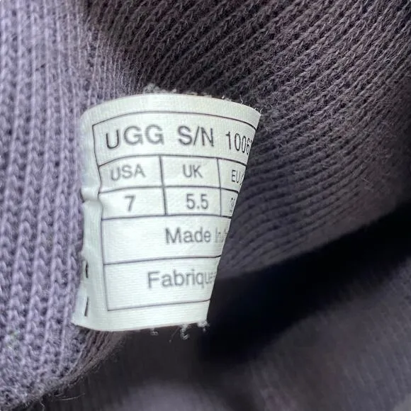 UGG Women's Camaya Grey Suede Knit Pull On Winter Boot Size US 7