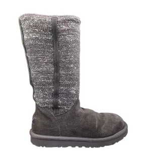 UGG Women's Camaya Grey Suede Knit Pull On Winter Boot Size US 7
