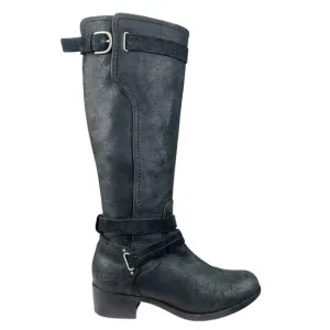 UGG Women’s Darcie Black Leather Moto Combat Riding Boots Size US 7