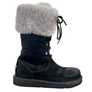 UGG Women’s Montclair Black Suede Lined Winter Boot Size US 6