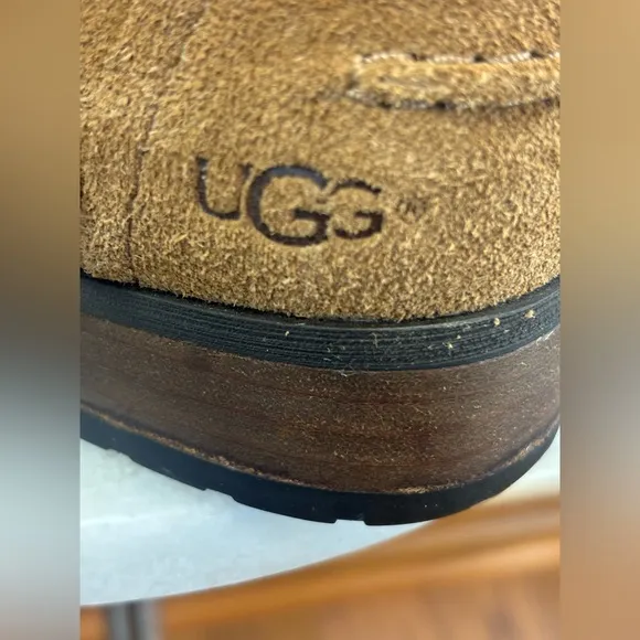 UGG Women's Suede‎ Ankle Boot Aureo II Chestnut Taupe Brown Shoe Leather Sz 8