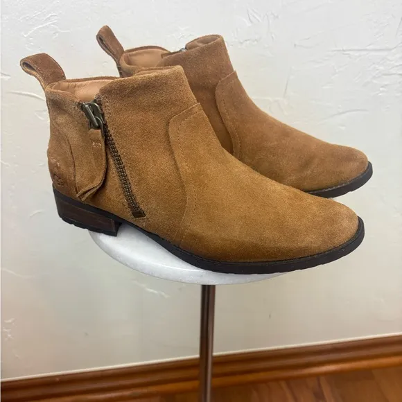 UGG Women's Suede‎ Ankle Boot Aureo II Chestnut Taupe Brown Shoe Leather Sz 8