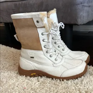 UGG Women's White and Tan Winter Boots