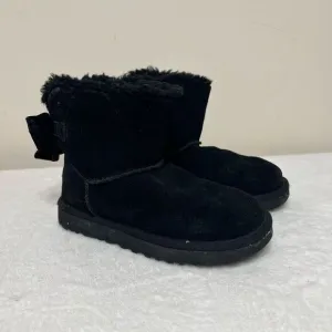 UGG Black Bailey Boots One Bow Detail Short 6 Women