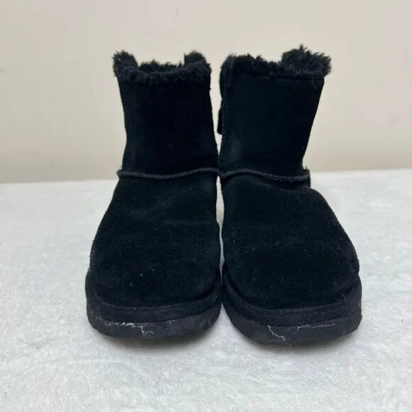 UGG Black Bailey Boots One Bow Detail Short 6 Women