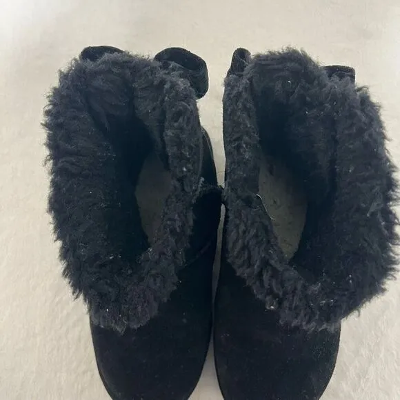 UGG Black Bailey Boots One Bow Detail Short 6 Women