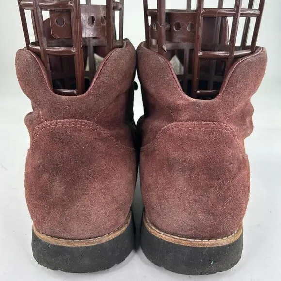 UGG Hafstein Men's WTPF Burgundy Suede Boots US 9 Lace-Up Winter Outdoor Boot