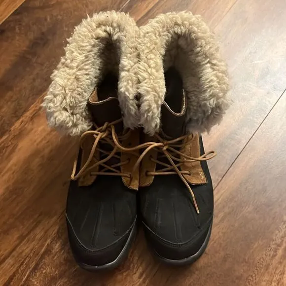Ugg Unisex Kids Baxter Winter Boots Brown Lace Up 6