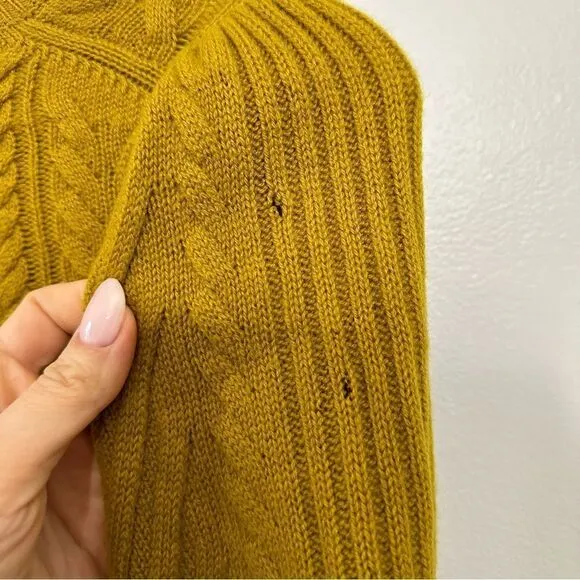 Ulla Johnson Puff Sleeve Sweater in Mustard Wool