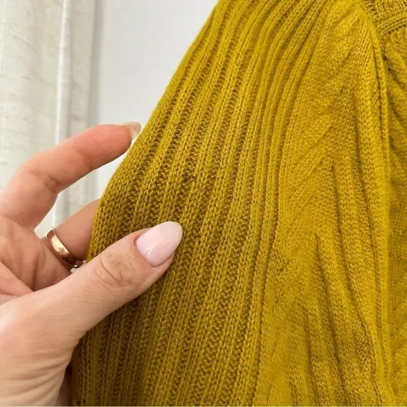 Ulla Johnson Puff Sleeve Sweater in Mustard Wool