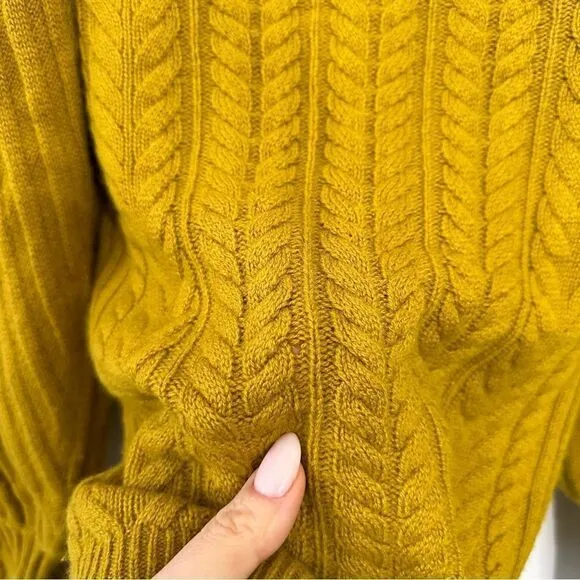 Ulla Johnson Puff Sleeve Sweater in Mustard Wool