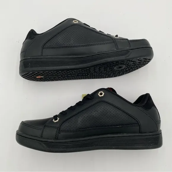 U.S. POLO Assn. LOGO Leather Lace Up Tennis Shoes Sneakers Black Size 9 (NWT)