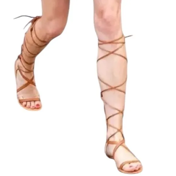 Valentino Garavani Brown Gladiator Sandals