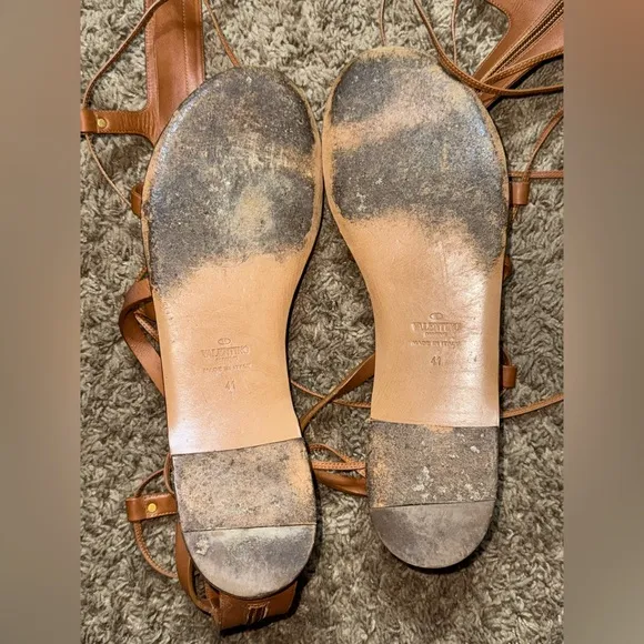 Valentino Garavani Brown Gladiator Sandals