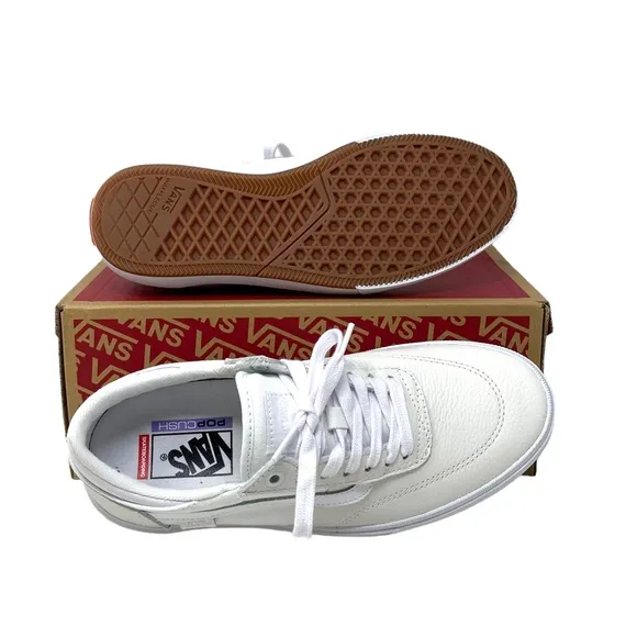 VANS Gilbert Crockett Casual Shoes For Women White Leather Sneakers VN0A5JIFWWW