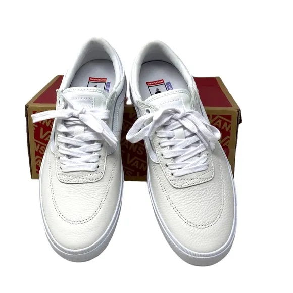 VANS Gilbert Crockett Casual Shoes For Women White Leather Sneakers VN0A5JIFWWW