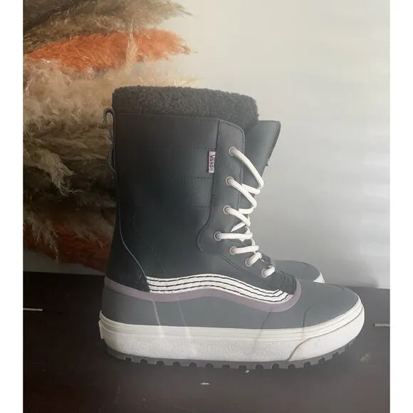 Vans Mens 24/25 Hi Standard OG Gray Black Purple Size 7.5 Snowboard Boots