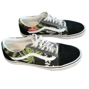 Vans Men's Black Jungle Print Suede Old Skool Sneakers