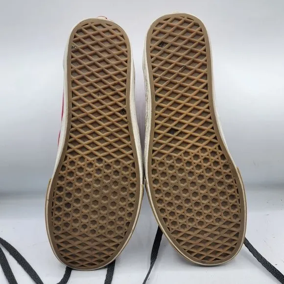 Vans Of The Wall Mens 9 - Womens 10.5 Red Casual Shoes Low Top Lace Up