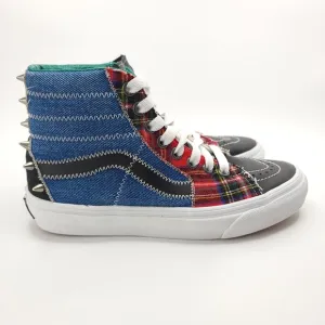 Vans off the Wall Sk8 Hi Tartan Daze Punk Spike Skate Sneakers Shoes US WM Sz 5