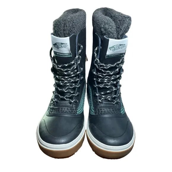 Vans Standard Snow MTE Green/ Black Waterproof Winter Boots Women's Size 6
