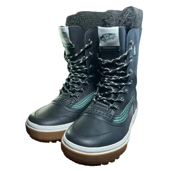 Vans Standard Snow MTE Green/ Black Waterproof Winter Boots Women's Size 6