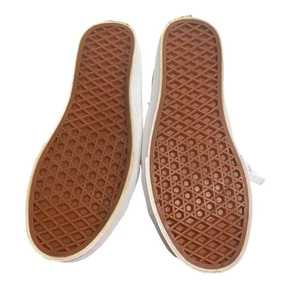VANS Style 36 True White / Green Mileiu Leather Slide Mules 6.5