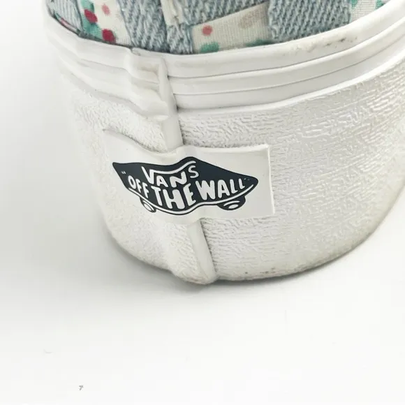 VANS Woven Floral Stackform Lace Up Sneakers, Size 7
