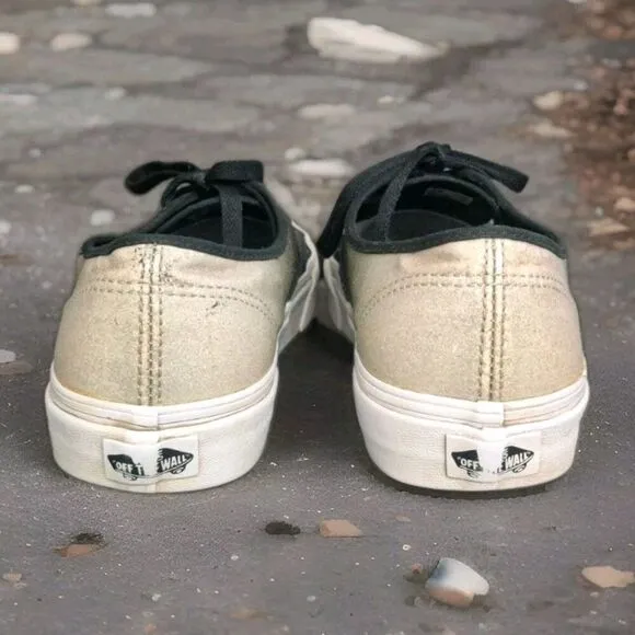Vans Sparkly Ombre 2-Toned  Black Cream Sneakers Shoes Men's Size 9.5
