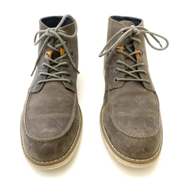 Varese Men’s Grey Sydney Lace-Up Leather Dessert Style Chukka Boot