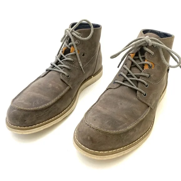 Varese Men’s Grey Sydney Lace-Up Leather Dessert Style Chukka Boot
