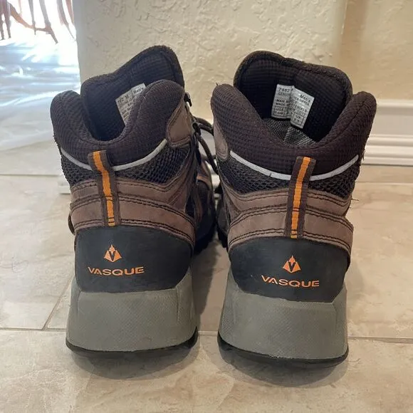Vasque Breeze 2.0 Mid Hiking Boots Gore-Tex Vibram Leather Outdoor Brown Men 7.5
