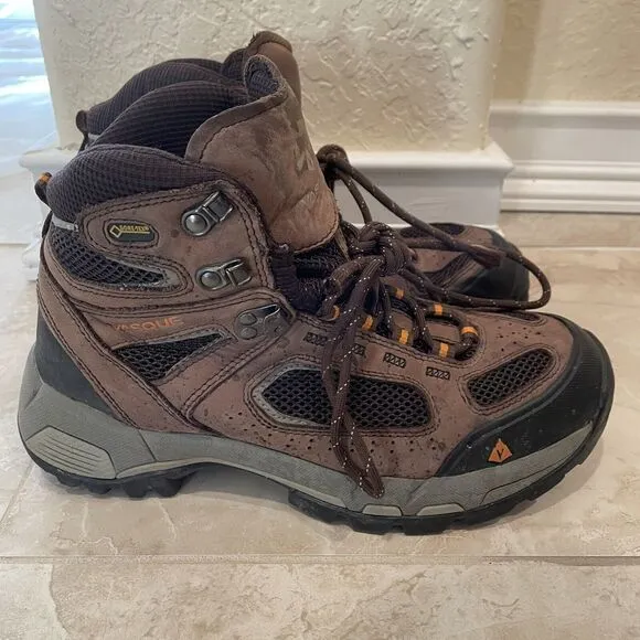 Vasque Breeze 2.0 Mid Hiking Boots Gore-Tex Vibram Leather Outdoor Brown Men 7.5