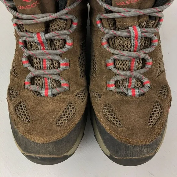 Vasque Mens Size 5 Breeze III Mid Brown Leather Waterproof Lace Up Hiking Boots