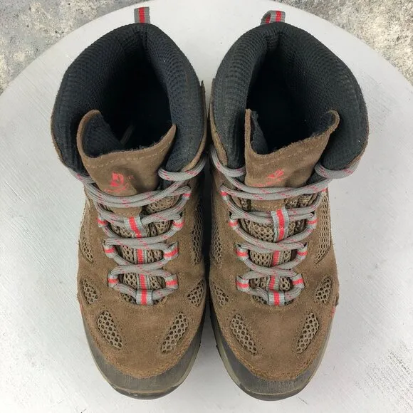 Vasque Mens Size 5 Breeze III Mid Brown Leather Waterproof Lace Up Hiking Boots
