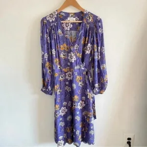 VELVET BY GRAHAM &amp; SPENCER Pomona Wrap Black / Floral Printed Dress