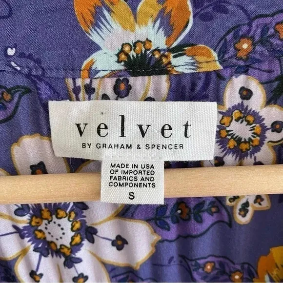 VELVET BY GRAHAM &amp; SPENCER Pomona Wrap Black / Floral Printed Dress