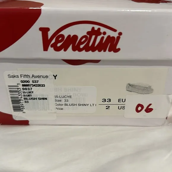 VENETTINI KIDS HANDMADE EUROPEAN SHOE 33/2 LUCY IN BLUSH NWOT