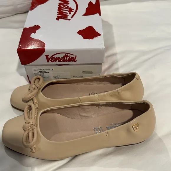 VENETTINI KIDS HANDMADE EUROPEAN SHOE 33/2 LUCY IN BLUSH NWOT