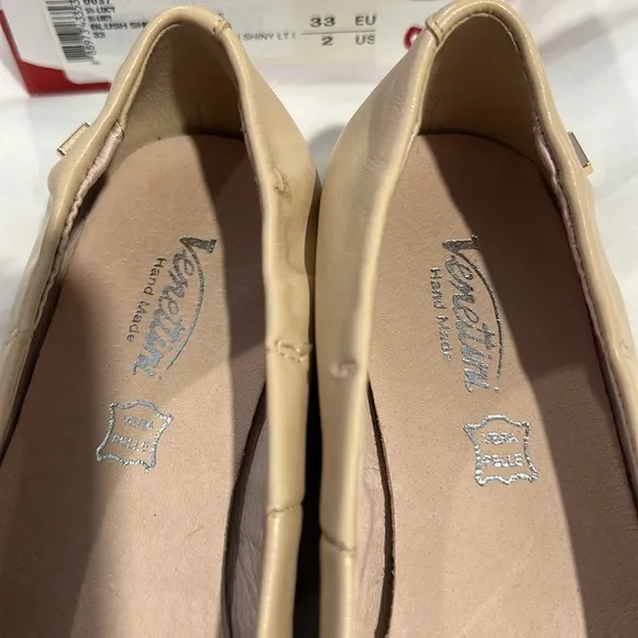 VENETTINI KIDS HANDMADE EUROPEAN SHOE 33/2 LUCY IN BLUSH NWOT