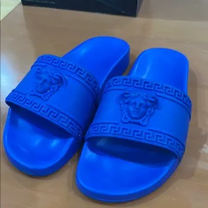 Versace Blue Slide Sandals 42 or size 9