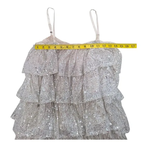 Vestique Sequin Tiered Party Dress Size Medium