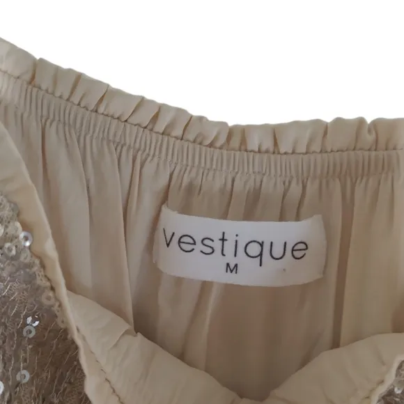 Vestique Sequin Tiered Party Dress Size Medium