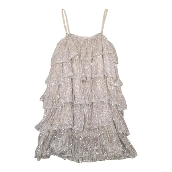 Vestique Sequin Tiered Party Dress Size Medium